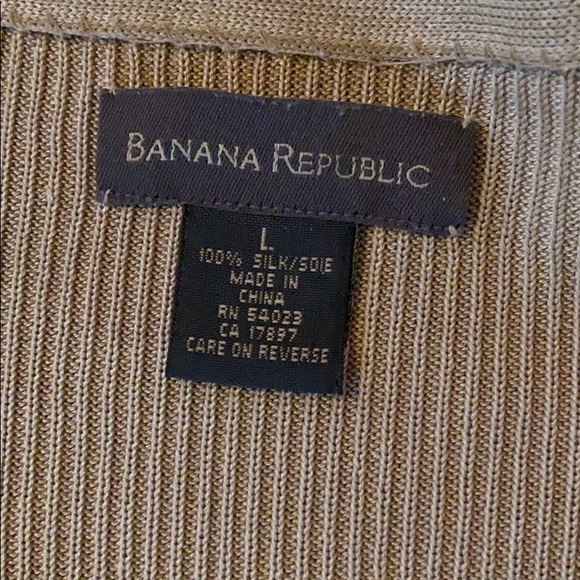 Banana Republic Button Down Silk Cardigan Size L - Picture 2 of 8